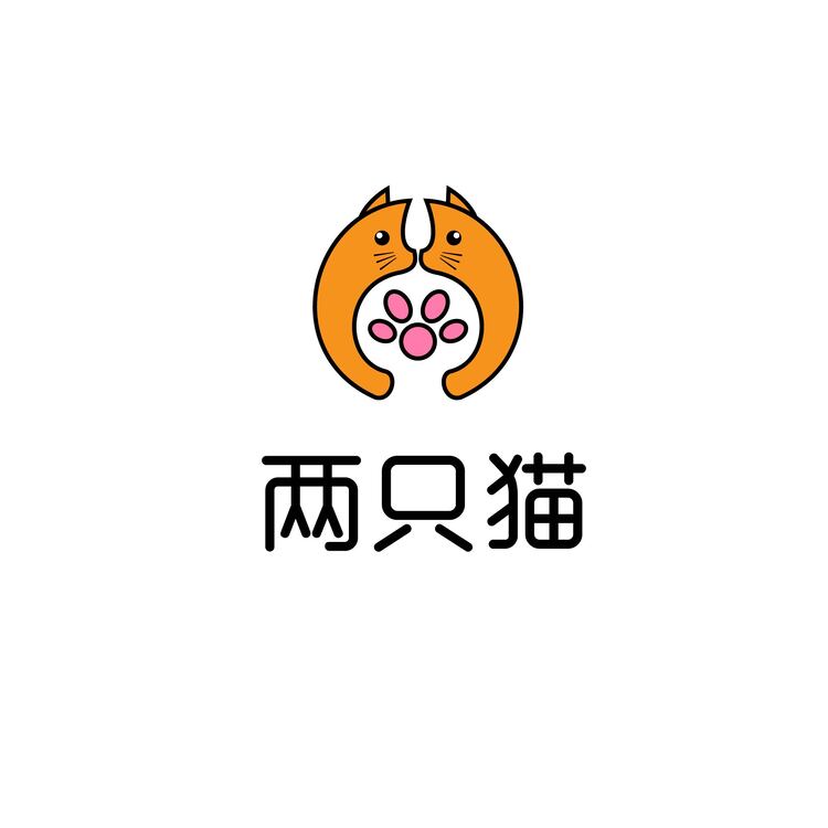 两只猫logo