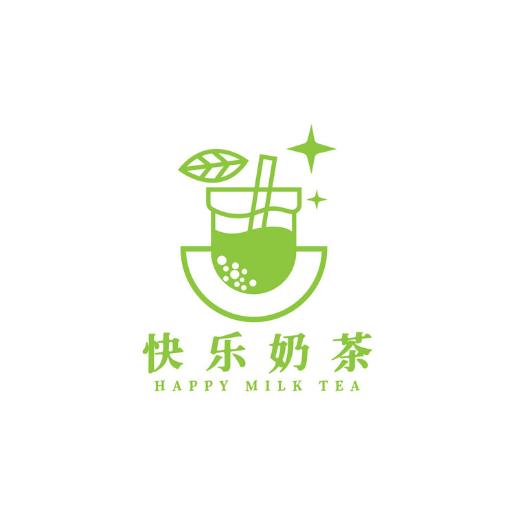 快乐奶茶logo