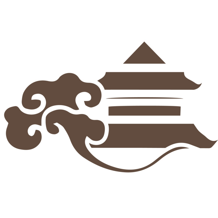 寺庙 阁楼 祥云logo